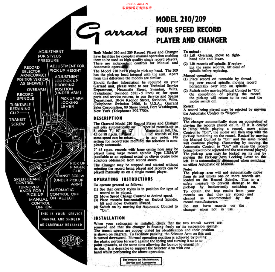 Garrard-210-tt-sm维修电路原理图.pdf_第1页