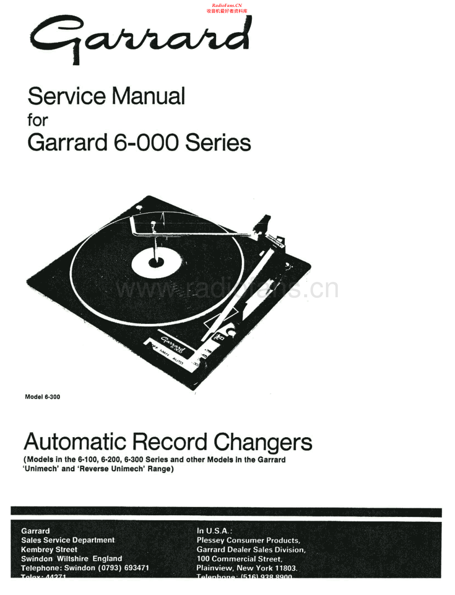 Garrard-6_100-tt-sm维修电路原理图.pdf_第1页