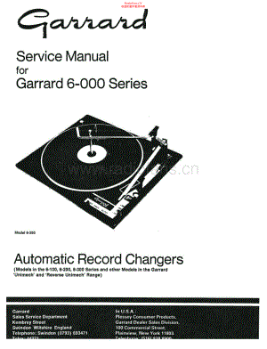 Garrard-6_100-tt-sm维修电路原理图.pdf