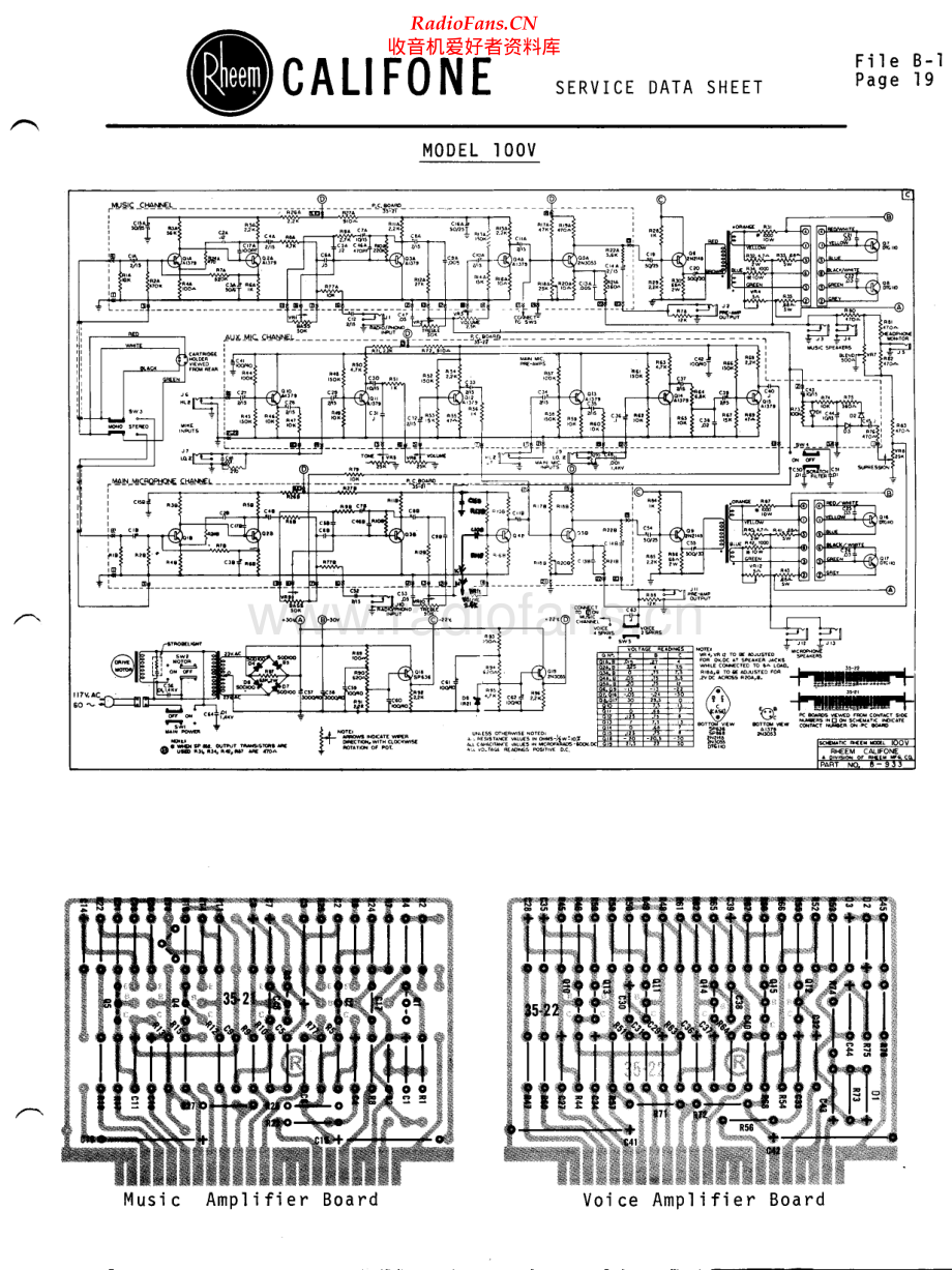 Califone-10xx-tt-sch维修电路原理图.pdf_第1页