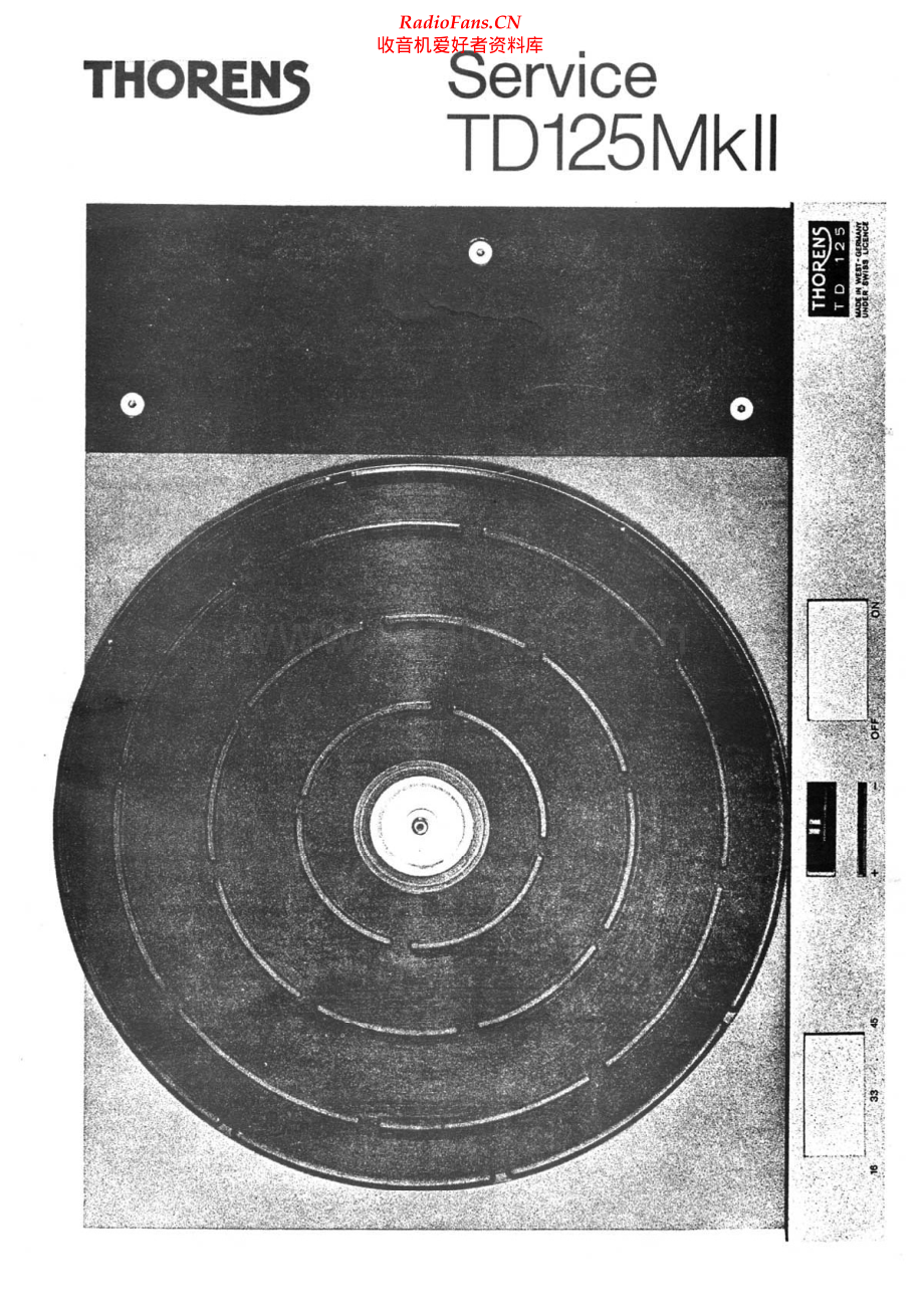 Thorens-TD125MKII-tt-sm 维修电路原理图.pdf_第1页