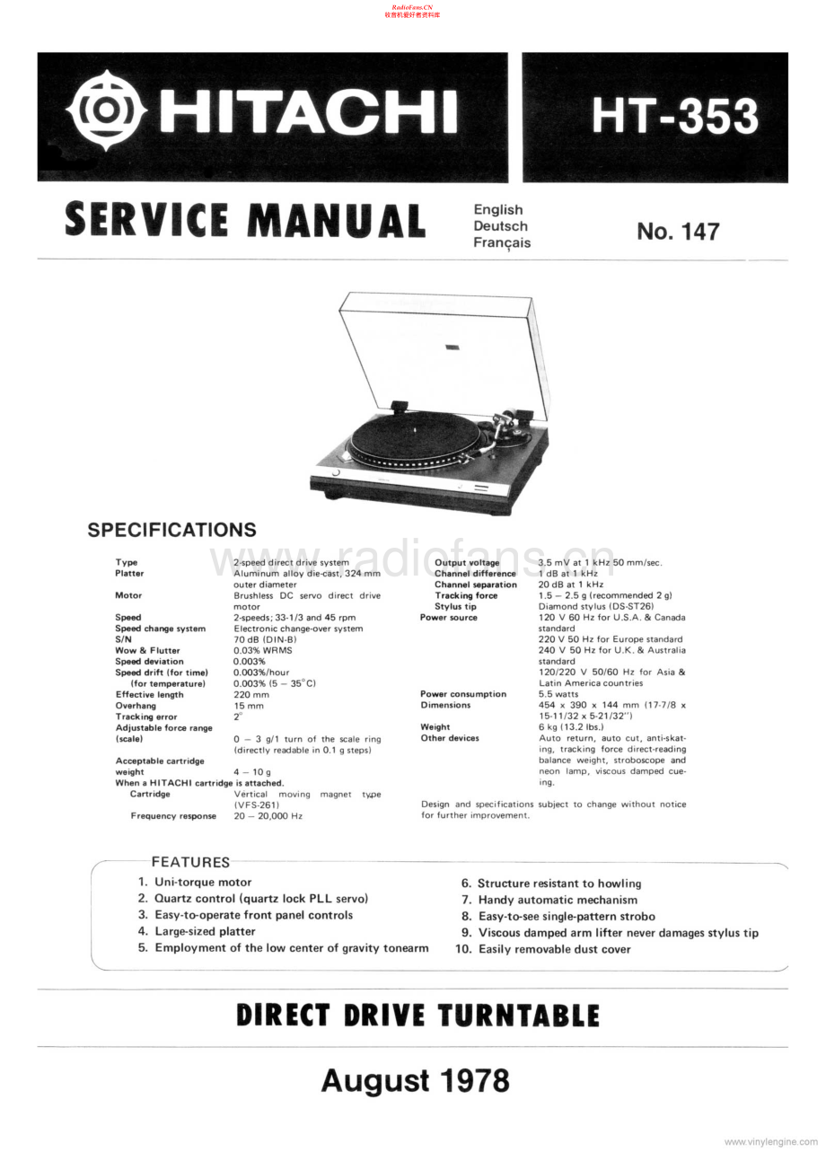 Hitachi-HT353-tt-sm 维修电路原理图.pdf_第1页