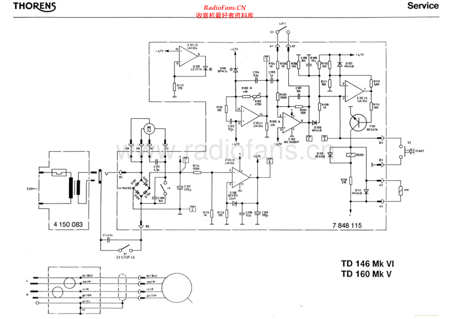 Thorens-TD146MKVI-tt-sch 维修电路原理图.pdf_第1页