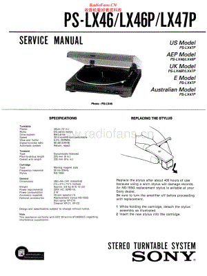 Sony-PSLX46-tt-sm 维修电路原理图.pdf