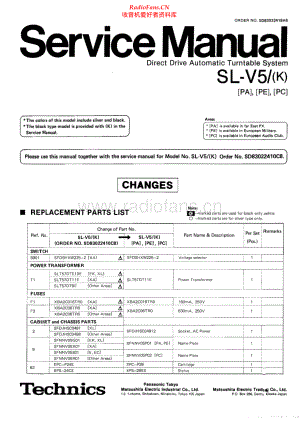Technics-SLV5K-tt-sm(1) 维修电路原理图.pdf