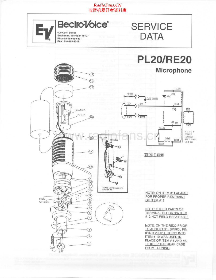 ElectroVoice-RE20-mic-sm维修电路原理图.pdf_第1页