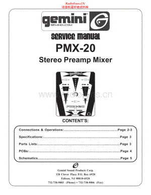 Gemini-PMX20-mix-sch维修电路原理图.pdf