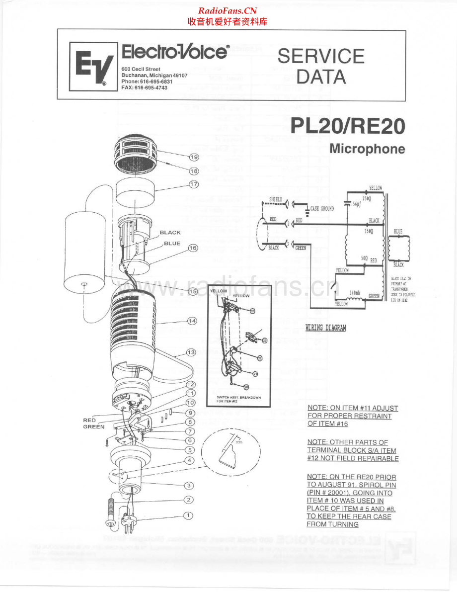 ElectroVoice-PL20-mic-sm维修电路原理图.pdf_第1页