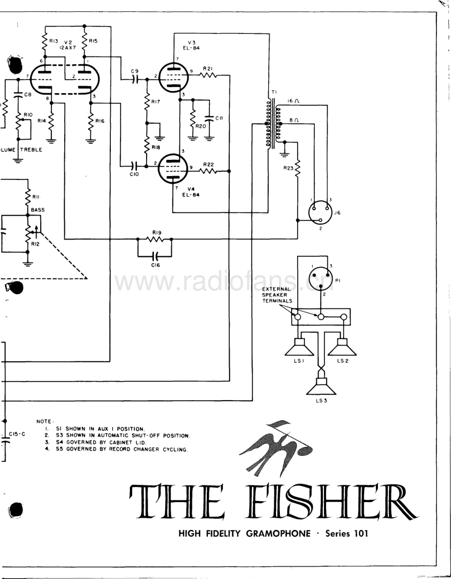 Fisher-101_EL84-pwr-sch维修电路原理图.pdf_第3页