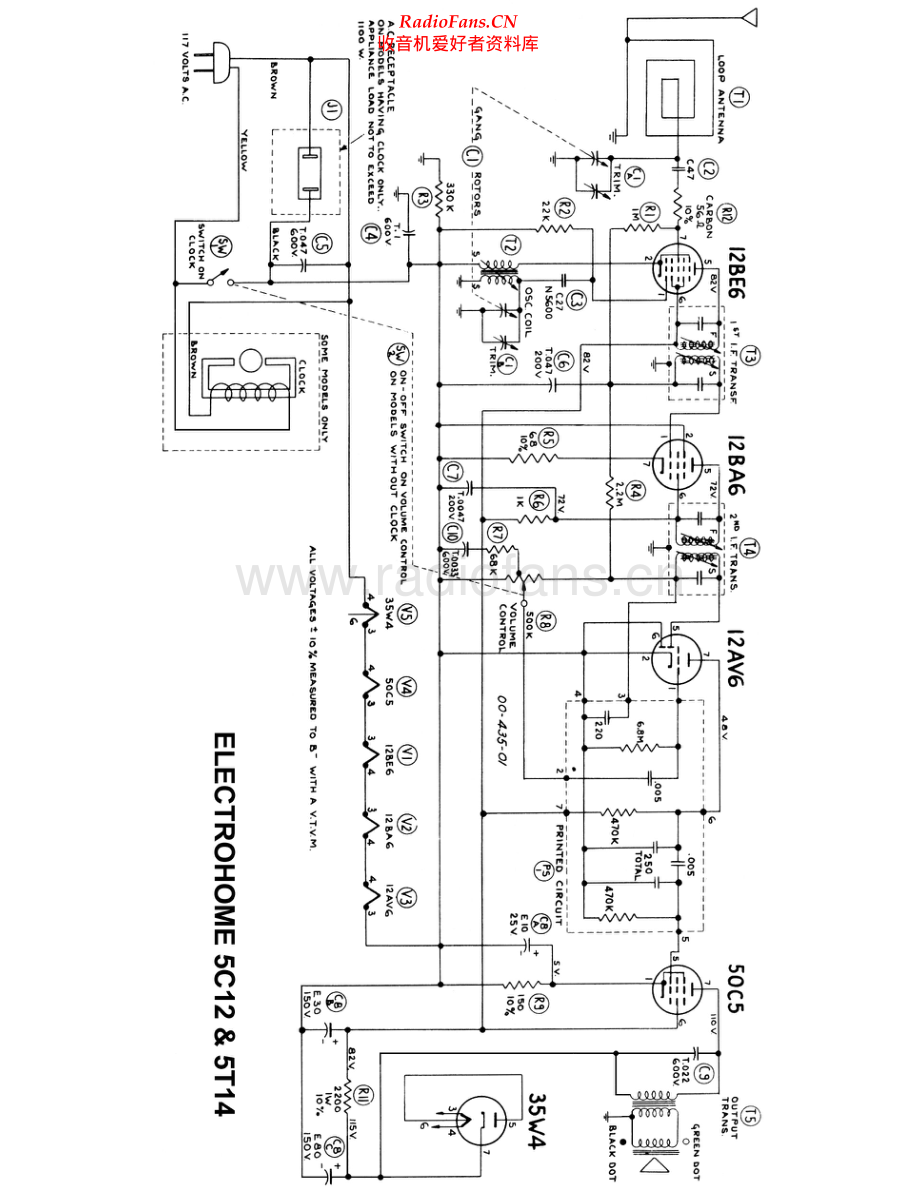 Electrohome-5C12-rec-sch维修电路原理图.pdf_第1页