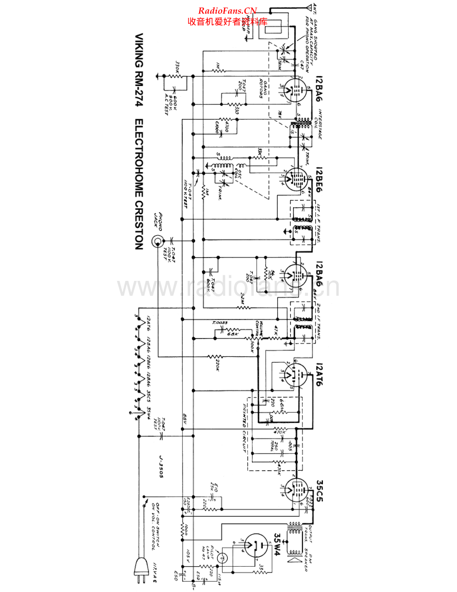 Electrohome-VikingRM274-rec-sch维修电路原理图.pdf_第1页