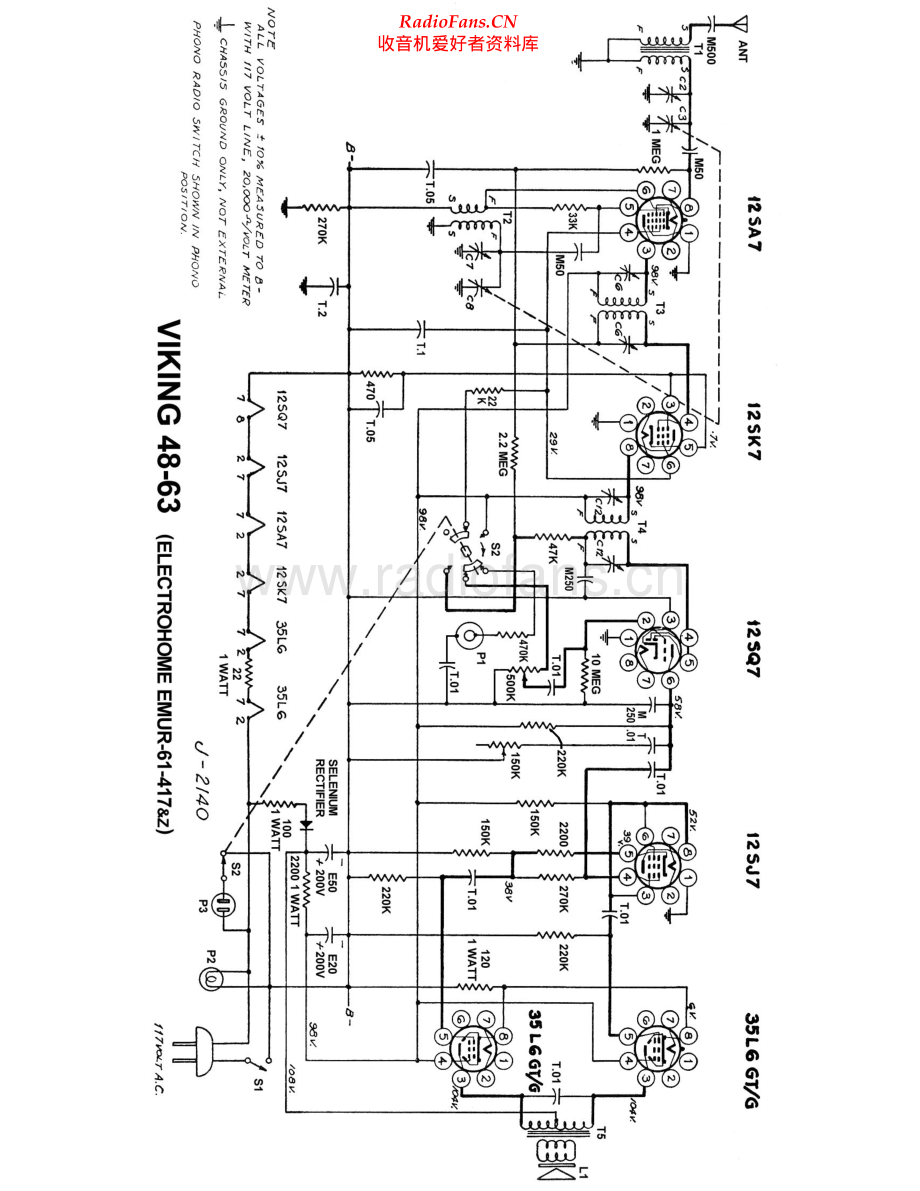 Electrohome-Viking48_63-rec-sch维修电路原理图.pdf_第1页