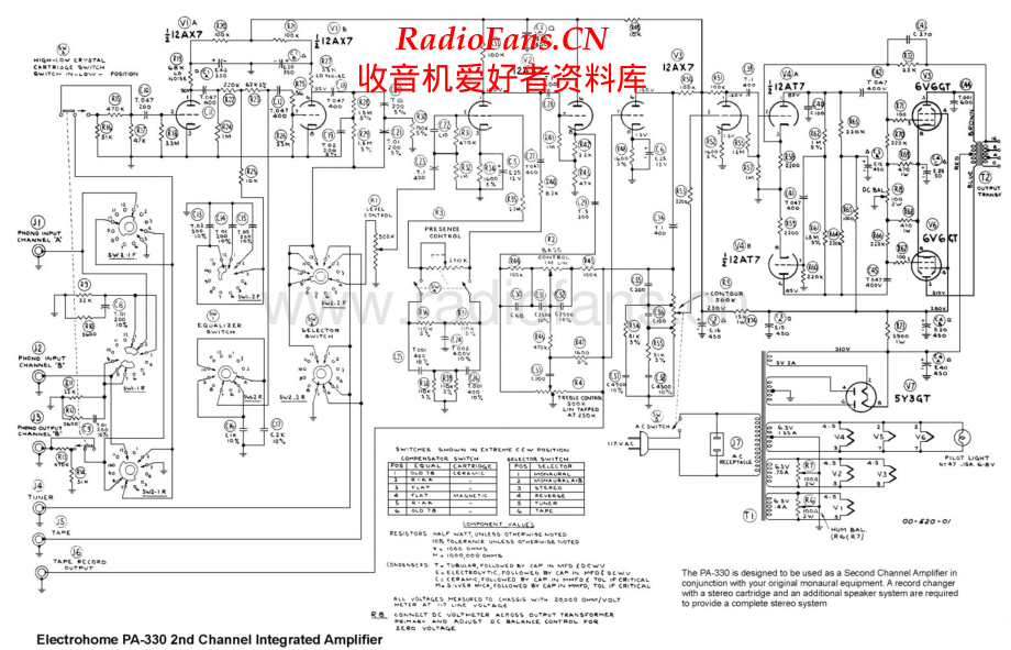 Electrohome-PA330-int-sch维修电路原理图.pdf_第1页