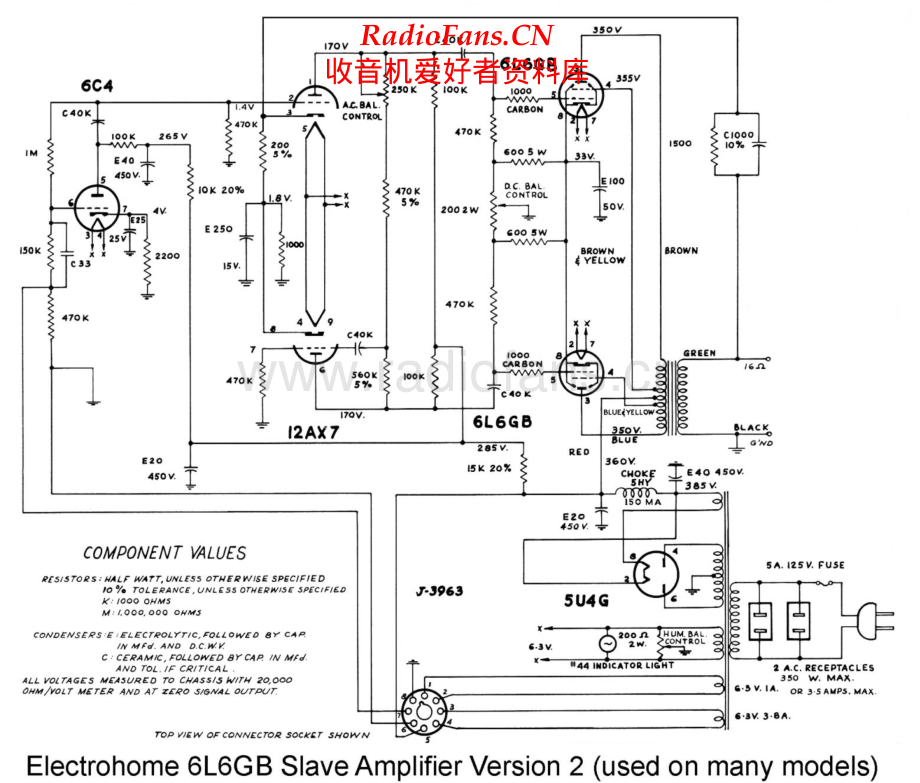 ElectroHome-6L6GB-pwr-sch维修电路原理图.pdf_第1页