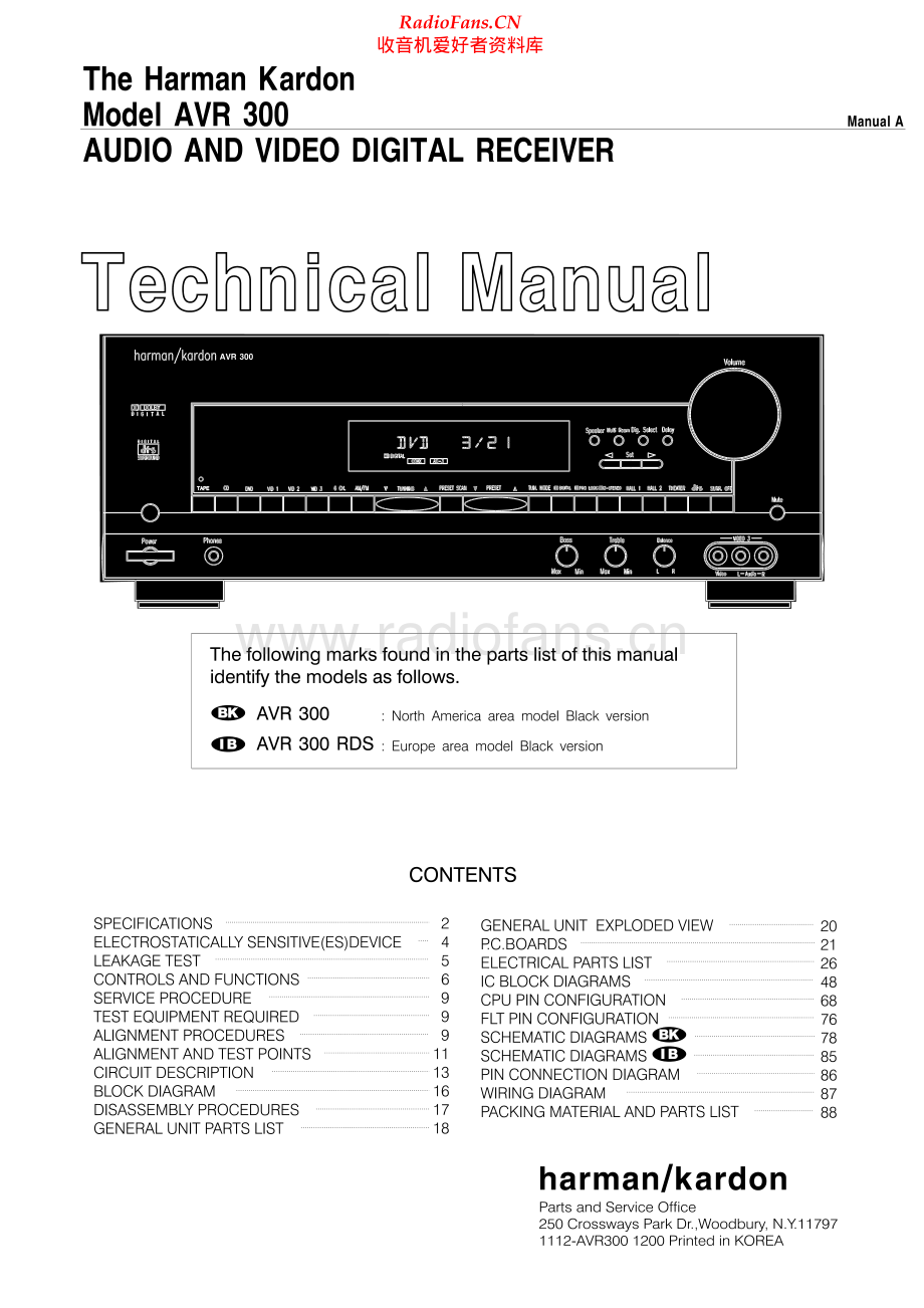 HarmanKardon-AVR300RDS-avr-sm维修电路原理图.pdf_第1页
