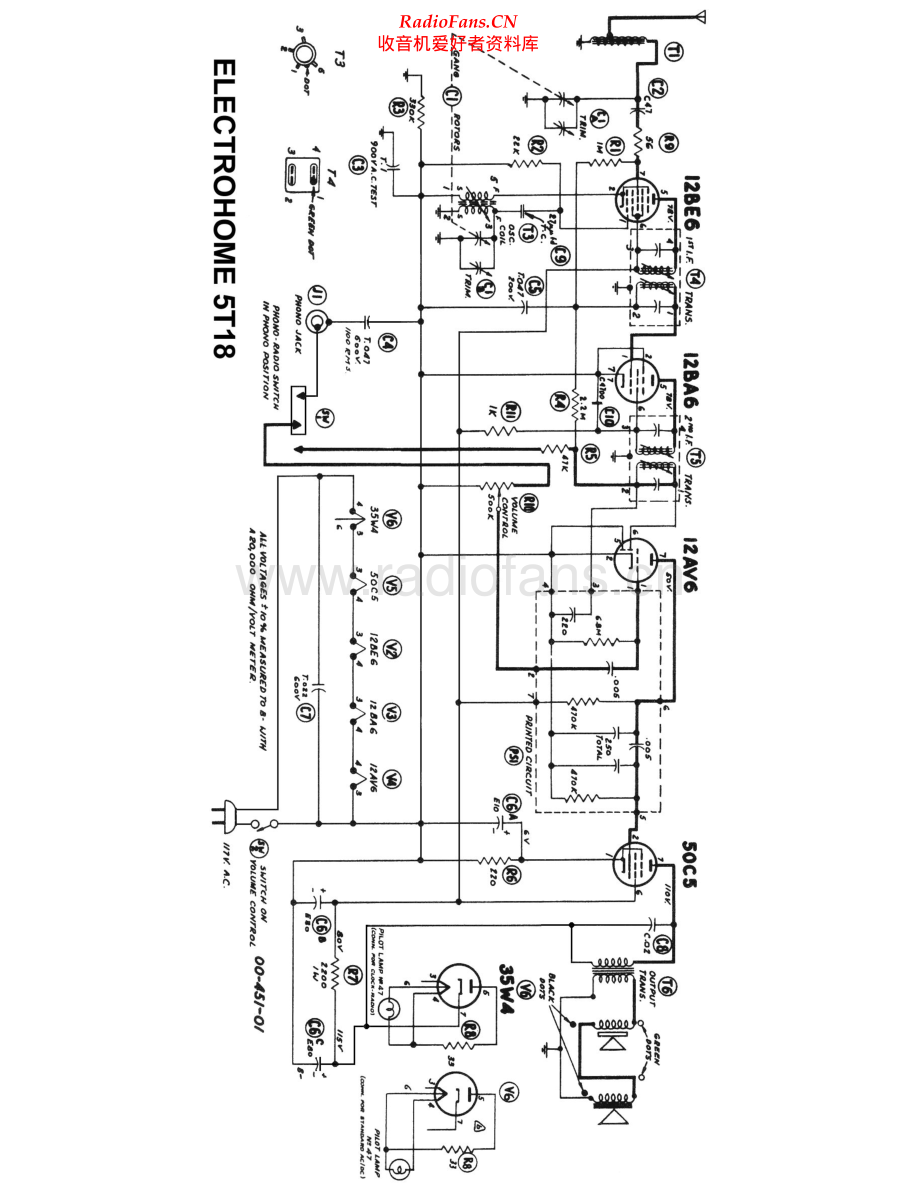 Electrohome-5T18-rec-sch维修电路原理图.pdf_第1页