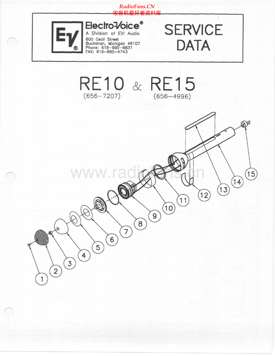 ElectroVoice-RE10-mic-sm维修电路原理图.pdf_第1页