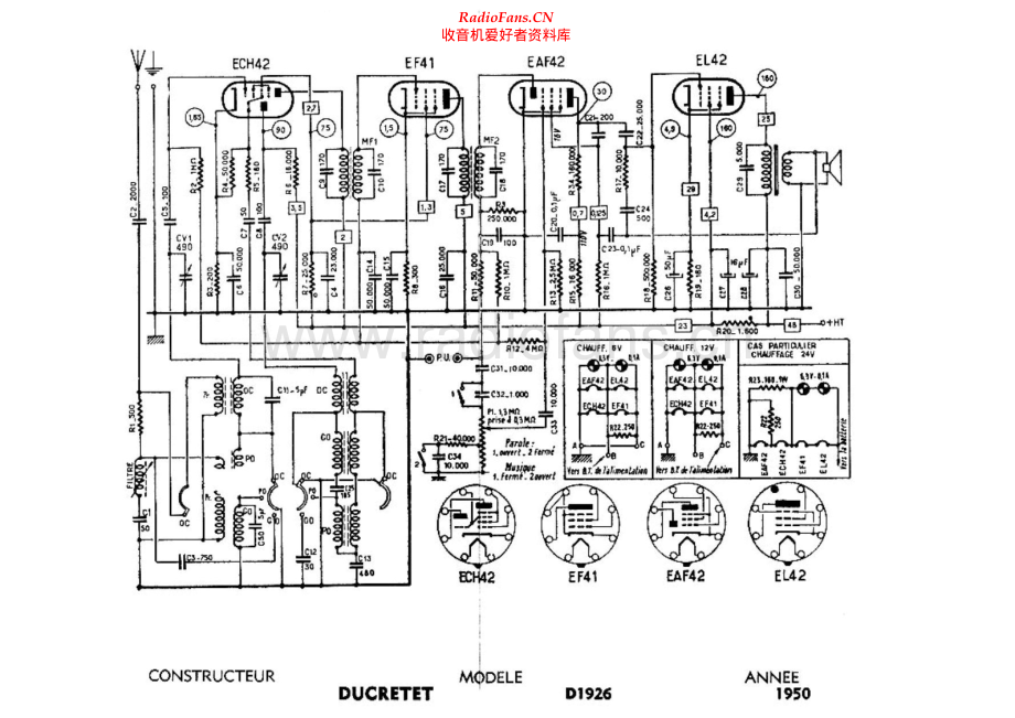 Ducretet-D1926-rec-sch维修电路原理图.pdf_第1页