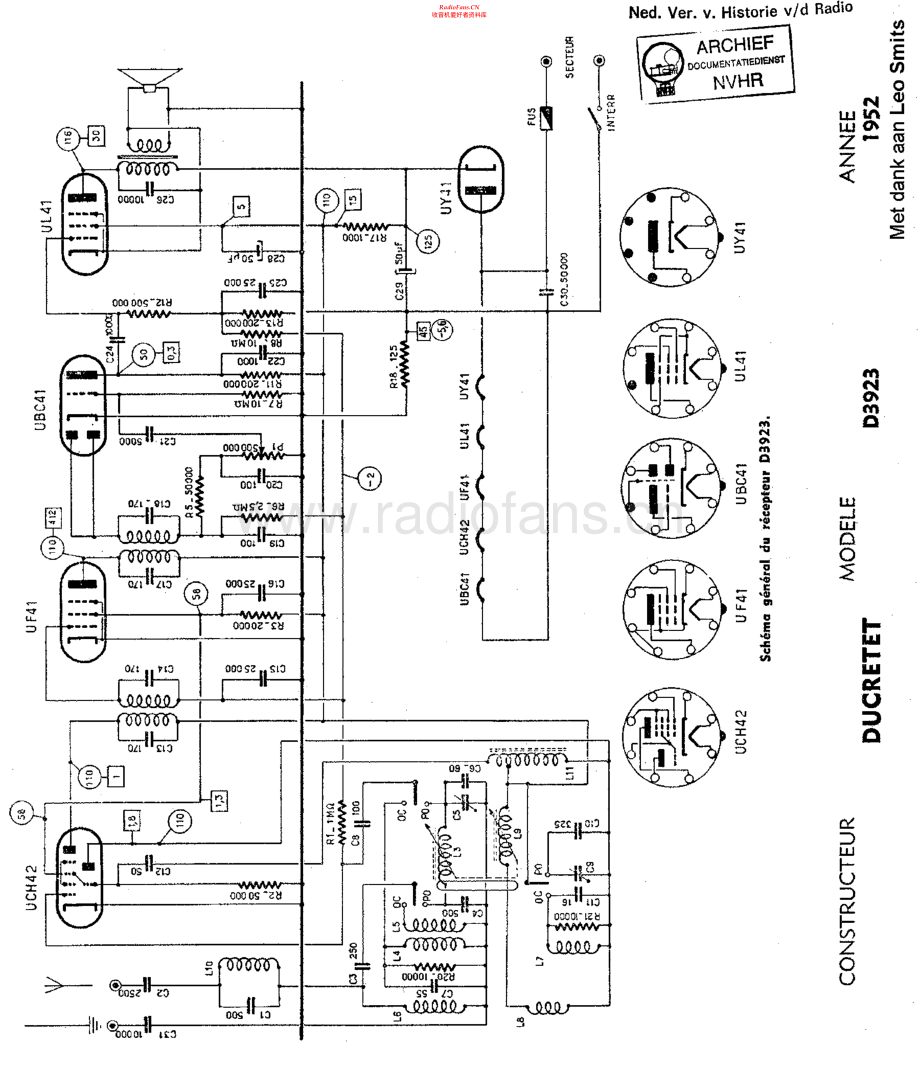 Ducretet-D3923-rec-sm维修电路原理图.pdf_第1页