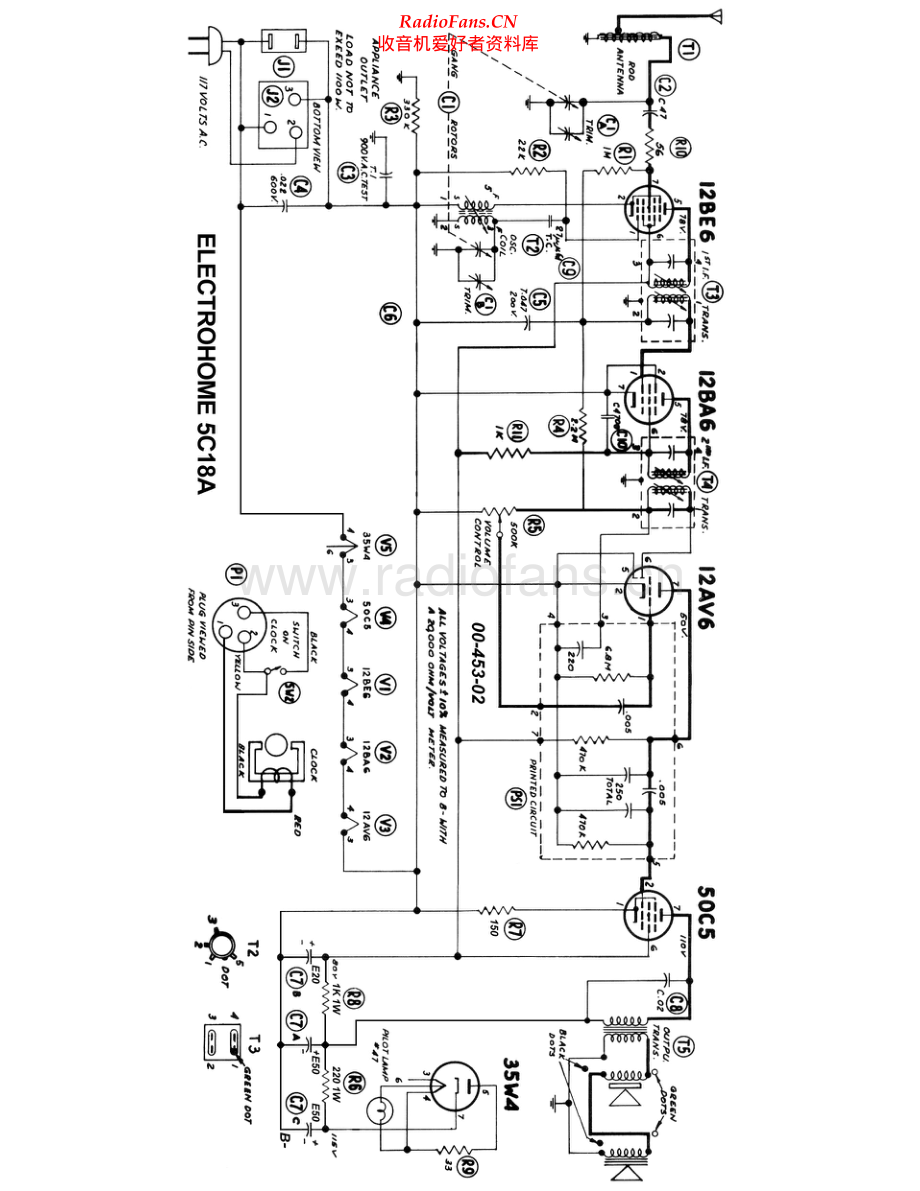 Electrohome-5C18-rec-sch维修电路原理图.pdf_第1页