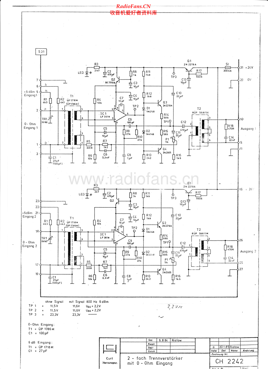 CurtHensmann-CH2242-pre-sch维修电路原理图.pdf_第1页