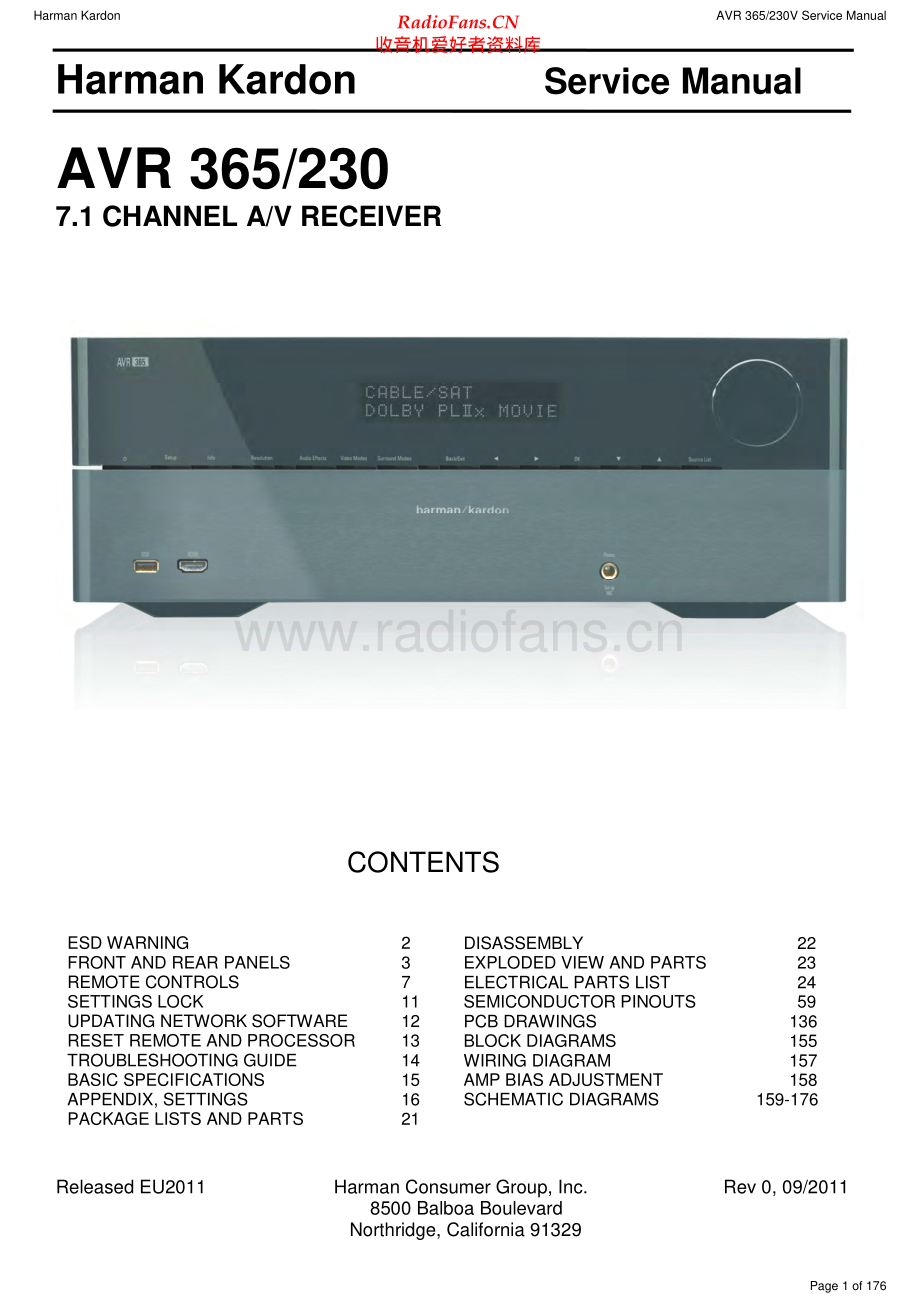 HarmanKardon-AVR365_230-avr-sm维修电路原理图.pdf_第1页