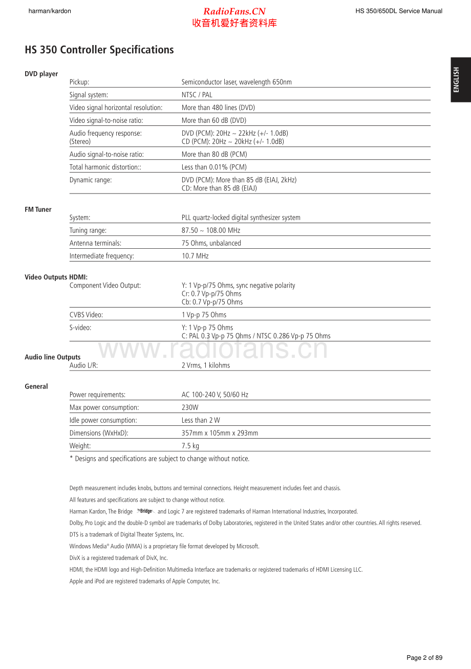 HarmanKardon-HS650_230-hcs-sm维修电路原理图.pdf_第2页