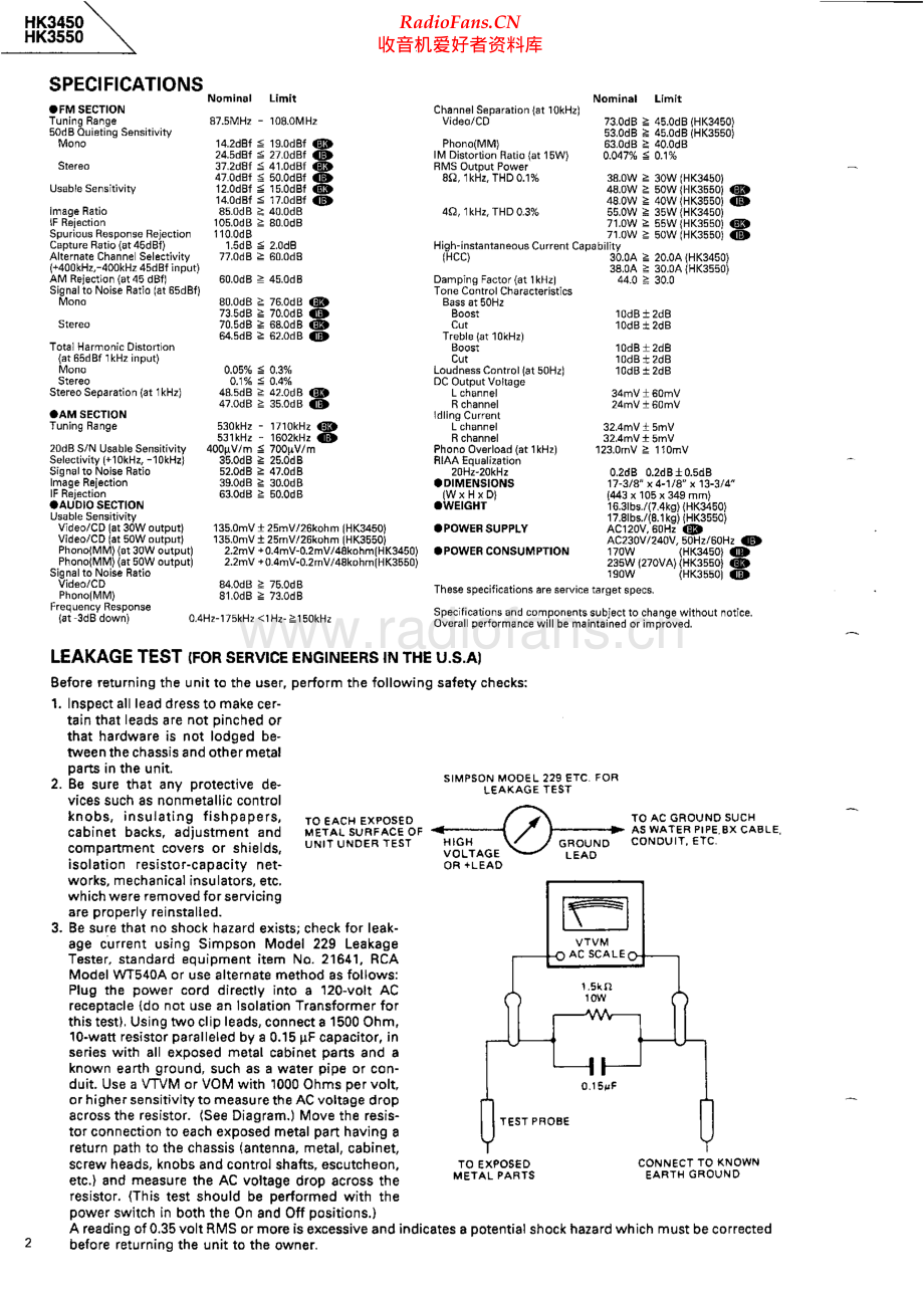 HarmanKardon-HK3450-rec-sm维修电路原理图.pdf_第2页