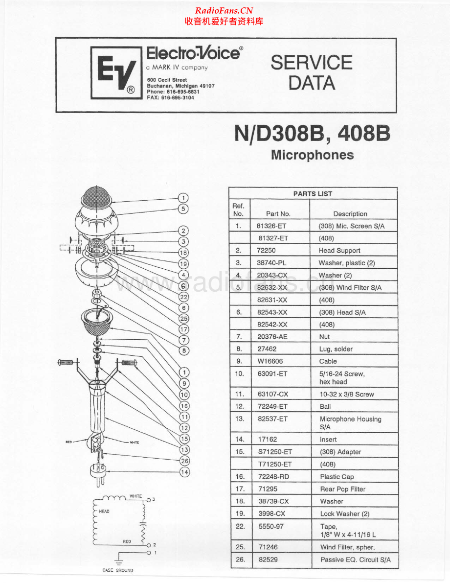 ElectroVoice-ND308B-mic-sm维修电路原理图.pdf_第1页
