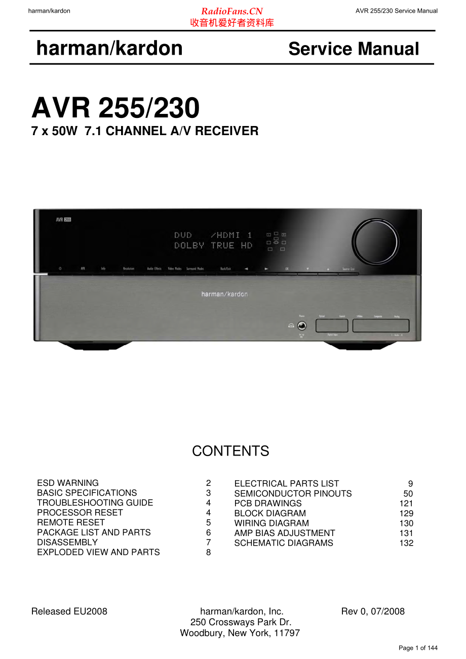 HarmanKardon-AVR255_230-avr-sm维修电路原理图.pdf_第1页