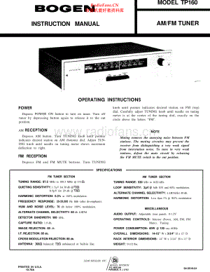 Bogen-TP160-tun-sm维修电路原理图.pdf
