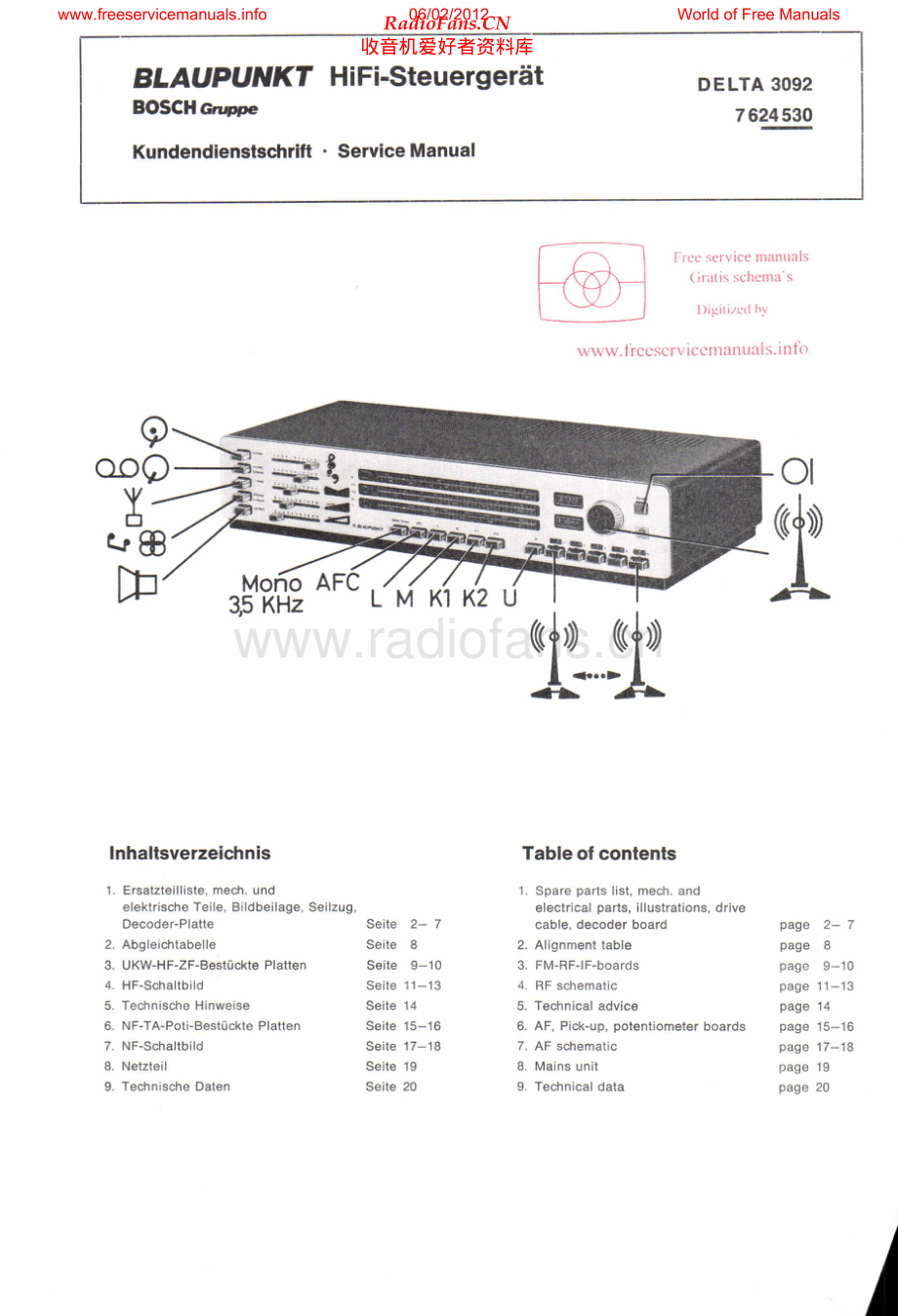 Blaupunkt-Delta3092-rec-sm维修电路原理图.pdf_第1页