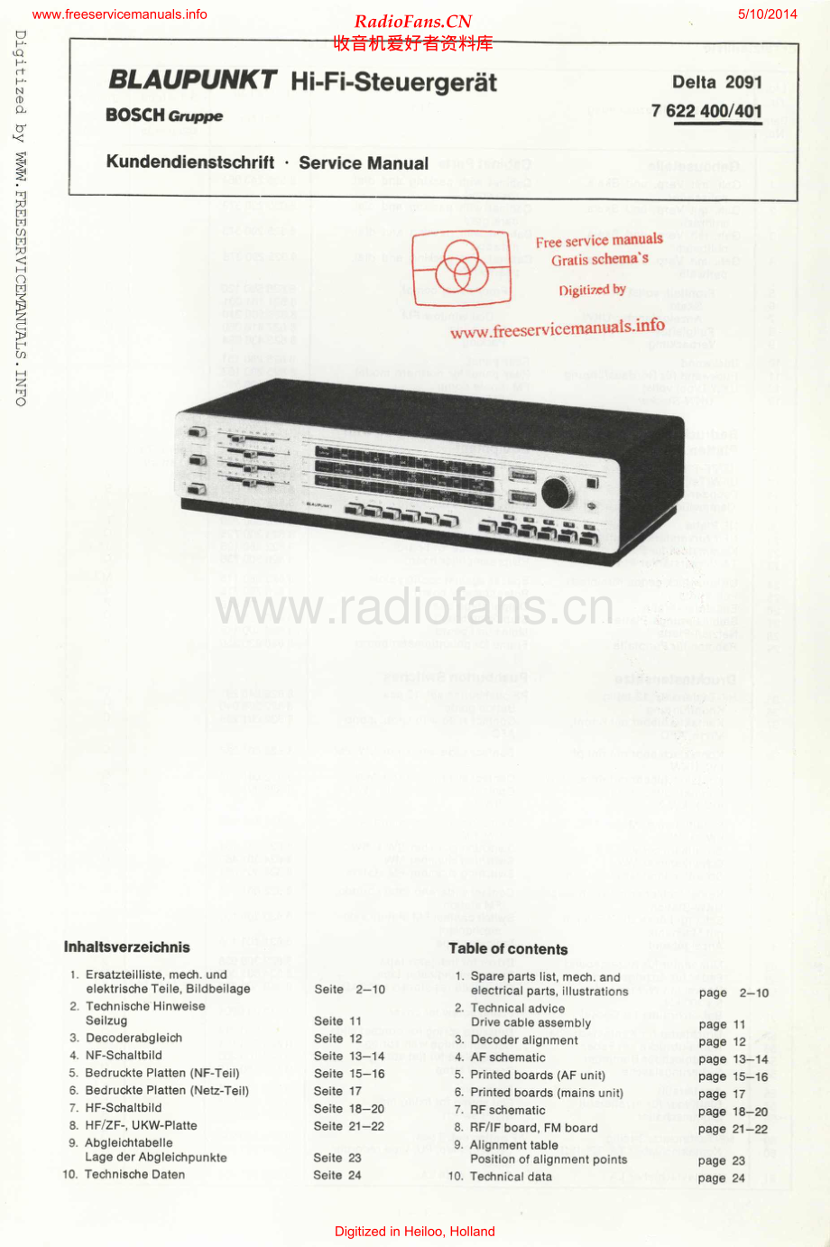 Blaupunkt-Delta2091-rec-sm维修电路原理图.pdf_第1页