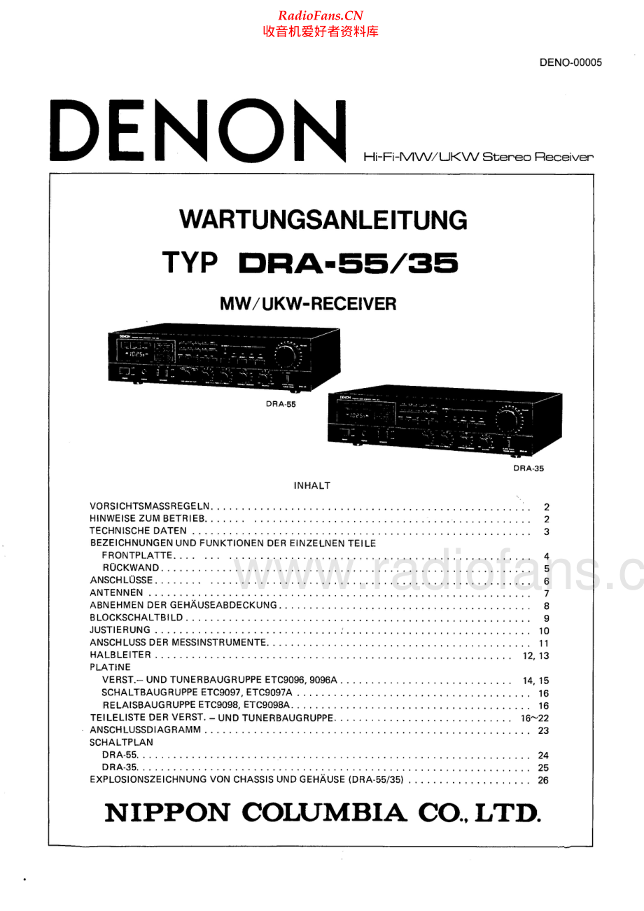 Denon-DRA55-rec-sm维修电路原理图.pdf_第1页