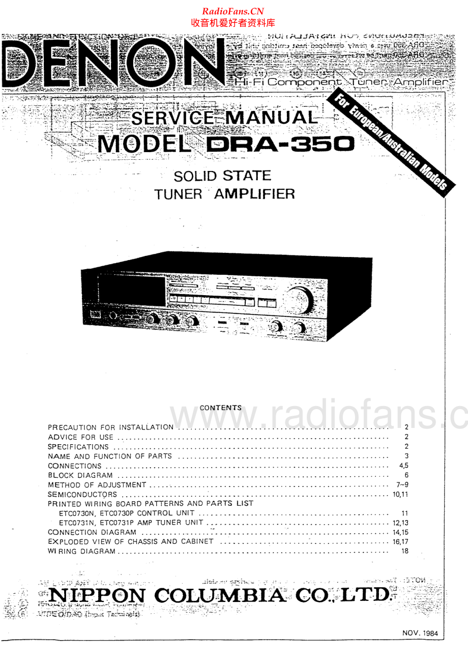 Denon-DRA350-rec-sm维修电路原理图.pdf_第1页