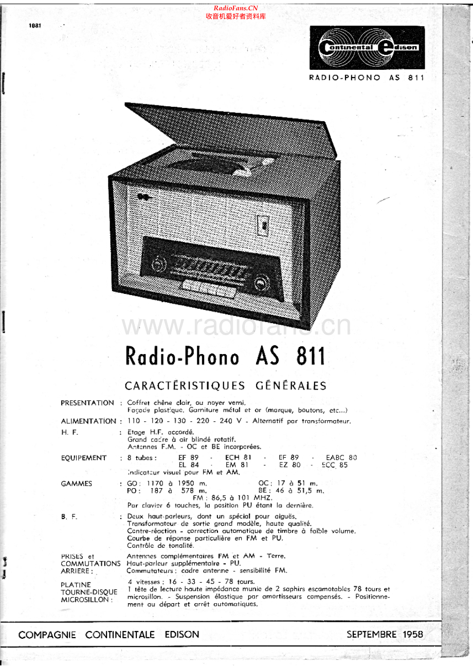 Continental-AS811-rec-sch维修电路原理图.pdf_第1页