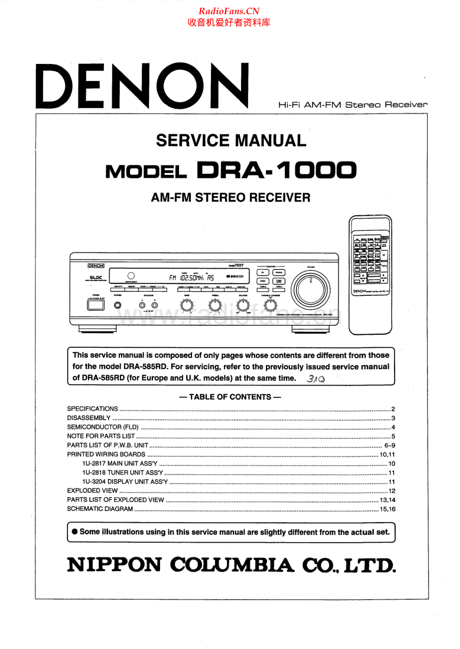 Denon-DRA1000-rec-sm维修电路原理图.pdf_第1页