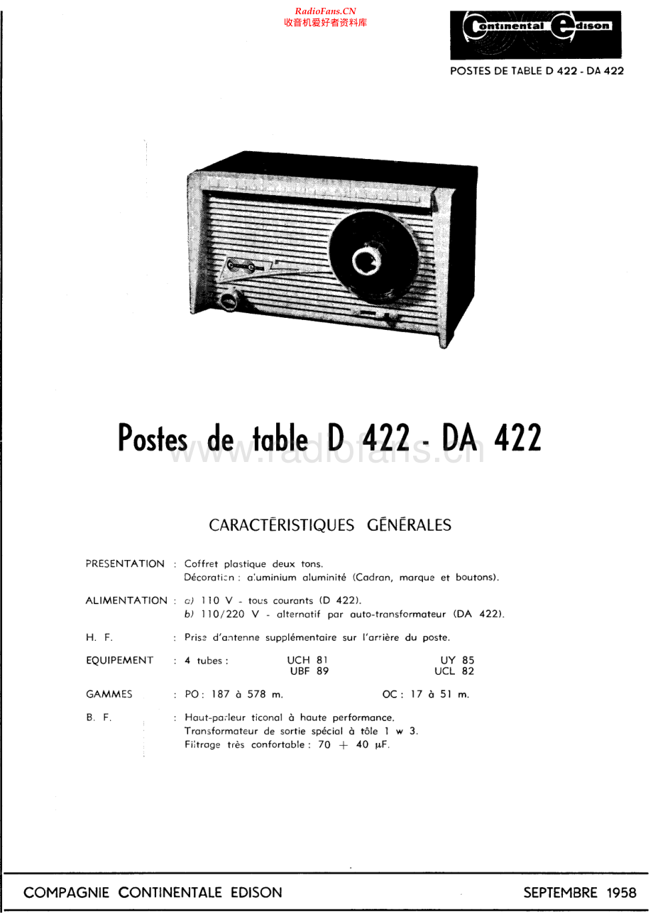 Continental-DA422-rec-sch维修电路原理图.pdf_第1页