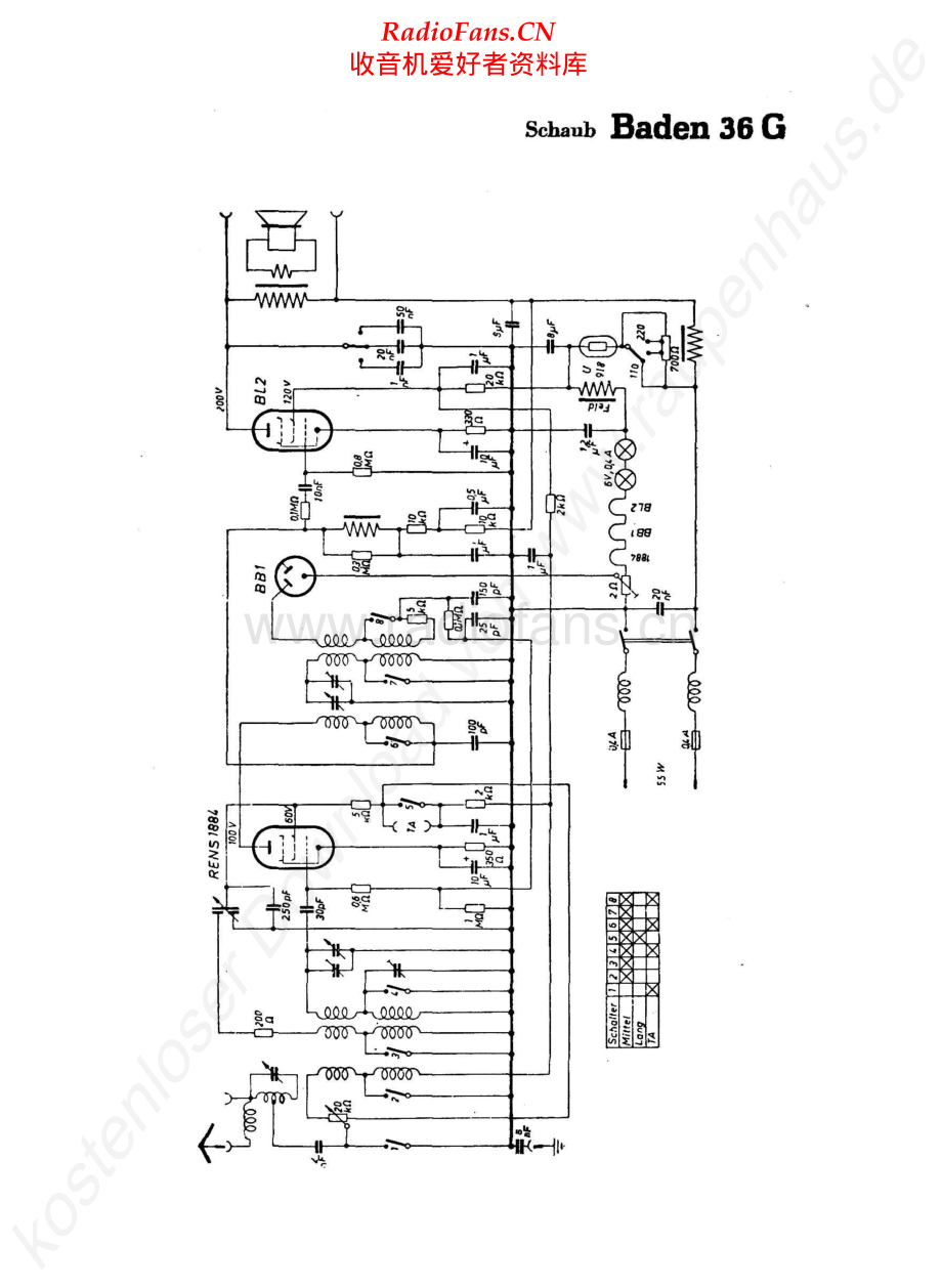 ITT-Baden36G-rec-sch 维修电路原理图.pdf_第1页