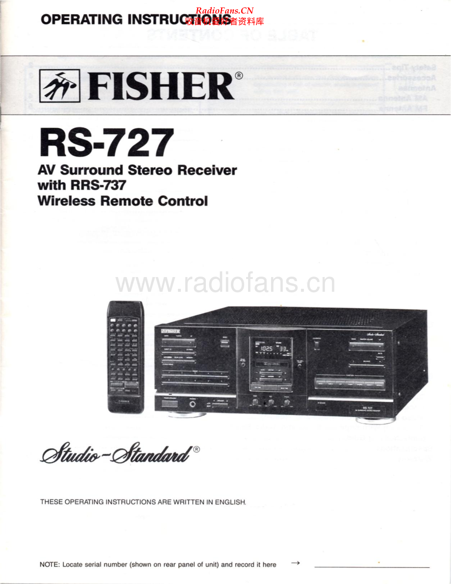 Fisher-RS727-rec-sm维修电路原理图.pdf_第1页