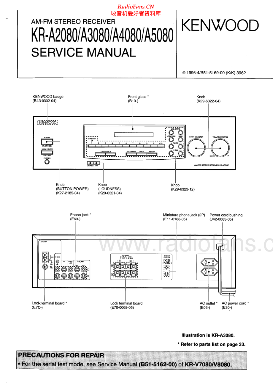 Kenwood-KRA4080-rec-sm 维修电路原理图.pdf_第1页