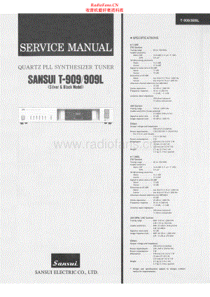 Sansui-T909L-tun-sm 维修电路原理图.pdf