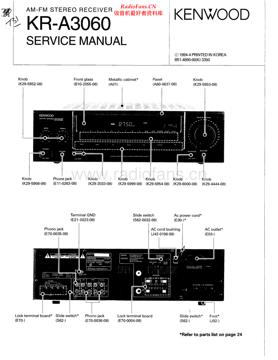 Kenwood-KRA3060-rec-sm 维修电路原理图.pdf_第1页