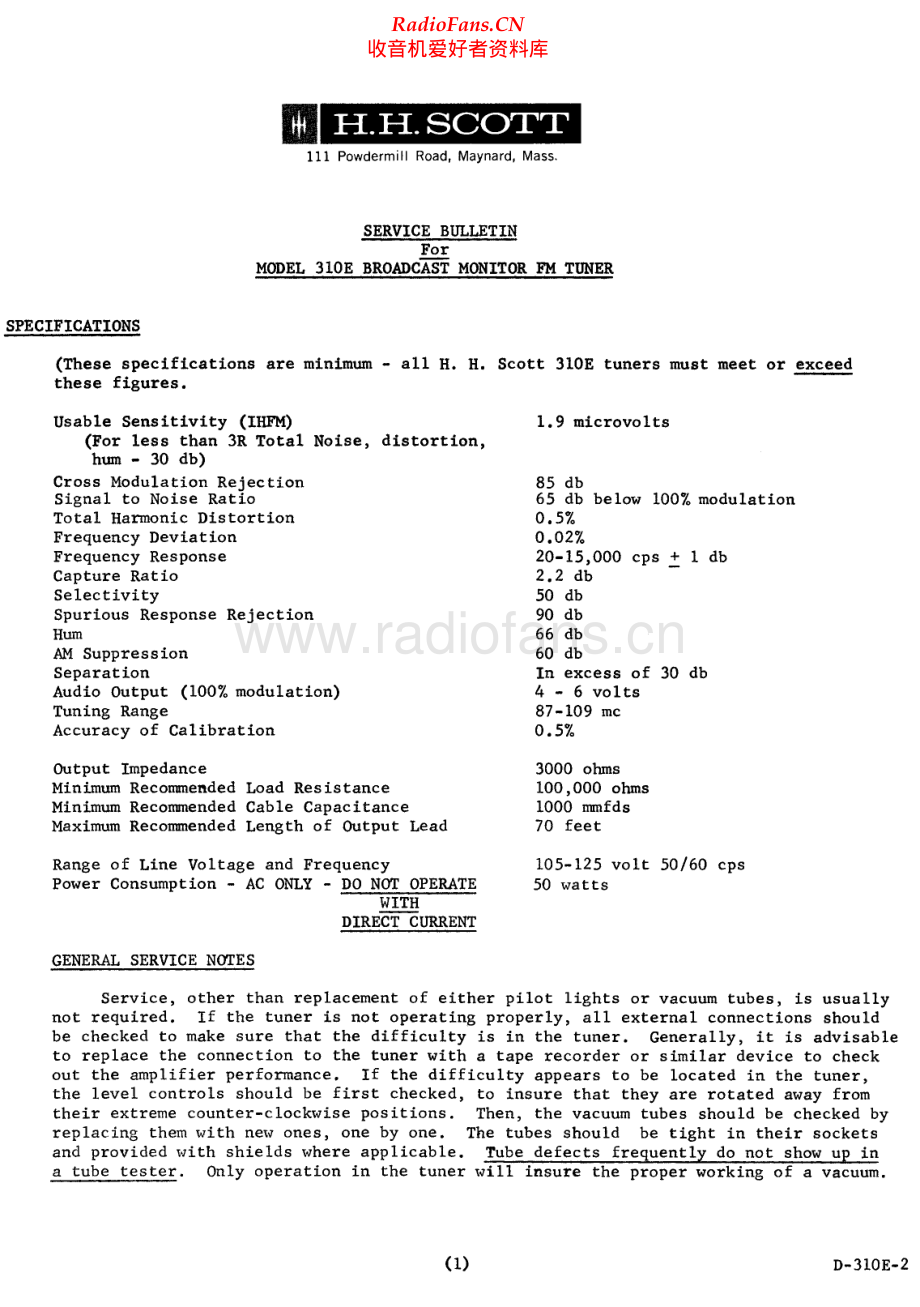 HHScott-310E-tun-sm 维修电路原理图.pdf_第1页