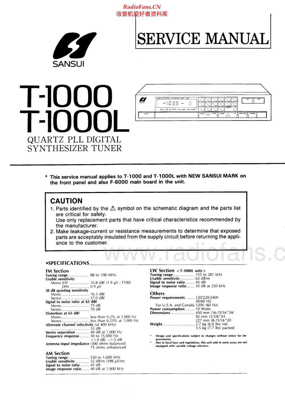 Sansui-T1000-tun-sm 维修电路原理图.pdf_第1页