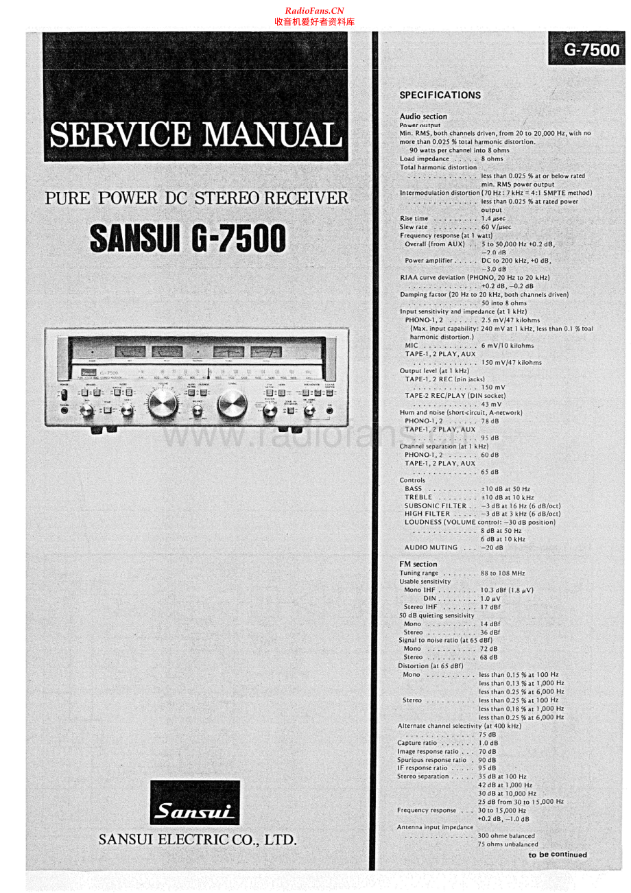 Sansui-G7500-rec-sm 维修电路原理图.pdf_第1页