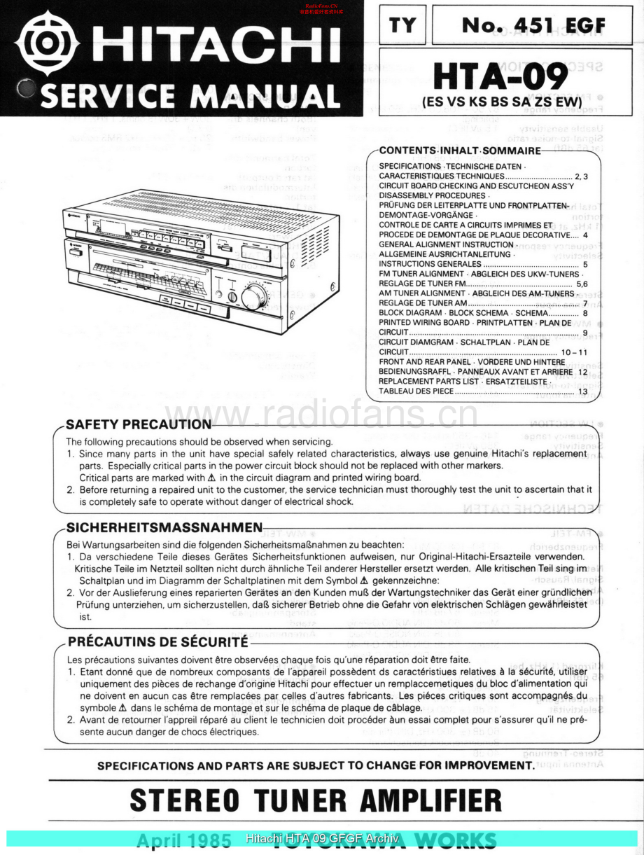 Hitachi-HTA09-rec-sm 维修电路原理图.pdf_第1页