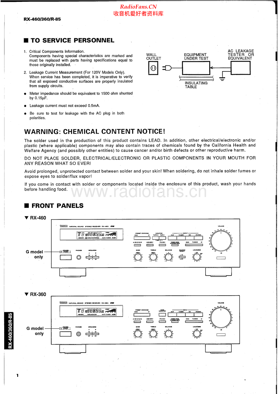 Yamaha-RX460-rec-sm(1) 维修电路原理图.pdf_第2页