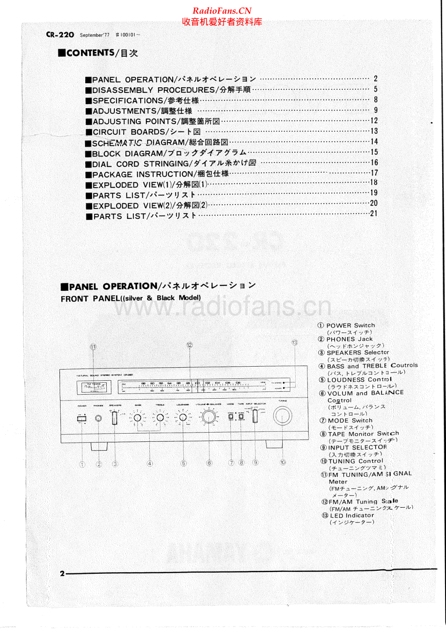 Yamaha-CR220-rec-sm 维修电路原理图.pdf_第2页