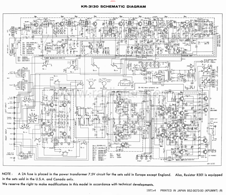 Kenwood-KR3130-rec-sch 维修电路原理图.pdf_第1页